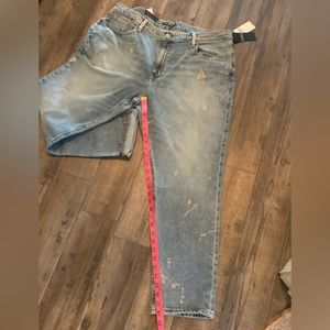 Ralph Lauren relaxed tapered comfort stretch plus size 18 paint splattered new